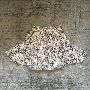 Leopard Print Flared Skirt